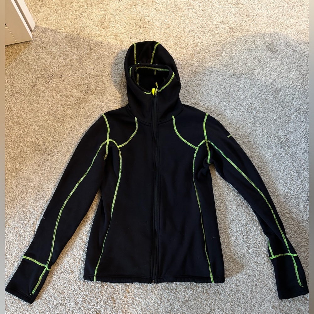 Avalanche Black and Neon Green Women's Ski Jacket